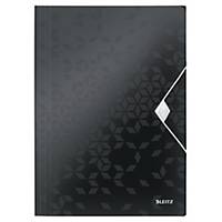Leitz WOW 3-Flap Folder PP A4 Black