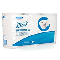 Scott standaard toiletpapier, 2-laags, 600 vellen per rol, per 36 rollen