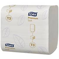 Tork Premium T3 gevouwen toiletpapier, per pak van 30 rollen met 252 vellen