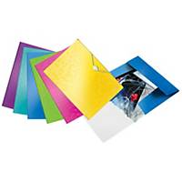 Leitz WOW 3-Flap Folder PP A4 Asst - Pack Of 6