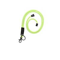 Soft cord lanyards - lime green - pack of 10