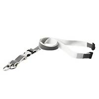 Reflective security lanyards - white - pack of 10 