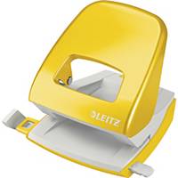 Leitz WOW Hole Punch 30 Sheets Metal Yellow