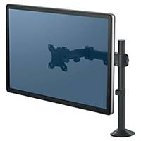 Bras support écran Fellowes Reflex Series - à pince - 1 écran - noir