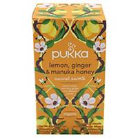 Infusion citron gingembre miel bio Pukka - 20 sachets fraîcheur
