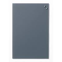NAGA magnetic glassboard,40 x 60 cm, grey, per piece 