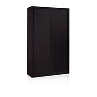 Armoire à rideaux haute EOL Navert, 4 tablettes, H 198 cm, noire