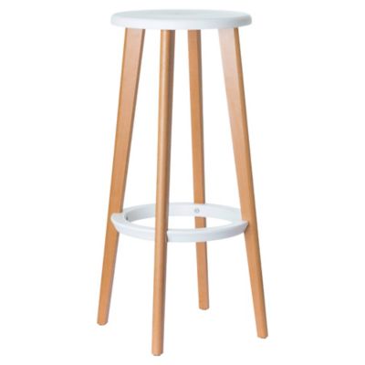 Paperflow high stool, wood, beech/white, per 2 pieces