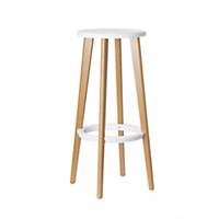 Paperflow high stool, wood, beech/white, per 2 pieces