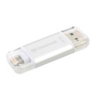 Memoria flash Transcend Jetdrive GO 300 - USB 3.1 - 128 Gb - plata
