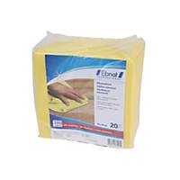 All-purpose towel Ebnat, 40 x 38 cm, yellow, pack of 20 pieces