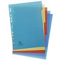 Exacompta Forever Recycled Polypropylene A4 Dividers, 5 Parts