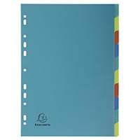 Exacompta Forever Recycled Polypropylene A4 Dividers, 10 Parts