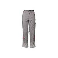 Waistband trousers Planam Highline 22321, size 56, zinc/schiefer/red