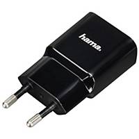 Hama hálózati töltő, USB-A, 5 V/1 A, fekete