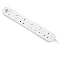  SRG6210N-MP 6 Socket 2M 13A Surge Extension Lead White
