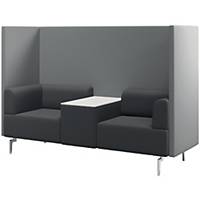MEETING AREA 2 ARMCHAIRS+TABLE BLK/GRY