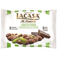 Pack de 14 bolsas de pistachos con chocolate con leche Lacasa - 25 g