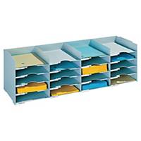Paperflow sorting station, 20 compartments, stackable, grey