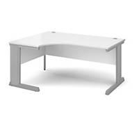 Vivo Ergonomic Desk LH 1600mm White/Silver - Del & Ins