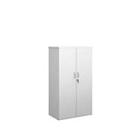Universal Double Door Cupboard 3-Shelf 1440mm White - Del & Ins - Excludes NI