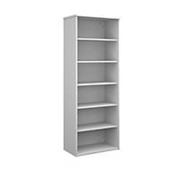 Universal bookcase 2140mm with 5 shelves white - Delivery Only - Excludes NI