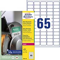 Étiquettes ultra-résistantes Avery B7651-50, 38x21mm, blanc, pqt de 3250