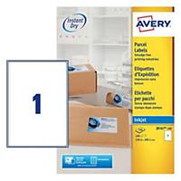 Avery J8167-100 Parcel Label Sheet Perm 1-UP 199.6x289.1mm - Pack Of 100