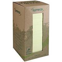 Sticky Notes Lyreco Recycled, 75 x 75 mm, gul, pakke a 16 stk.