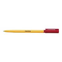 Długopis MICRON 0,5 mm, obudowa żółta, czerwony*