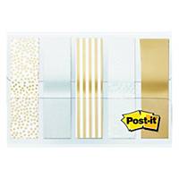Záložky Post-it, 11,9 mm x 43,2 mm, metalické barvy, 5 x 20 záložek