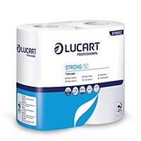 Papel higiénico Lucart Strong - 2 capas - 50 m - Pack de 4 rollos