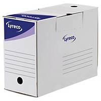 Lyreco áthelyezhető archiváló doboz, 15 cm, fehér, 25 darab/csomag