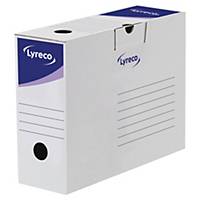 Archivační přenosná krabice Lyreco, 10 cm, bílá, balení 20 kusů
