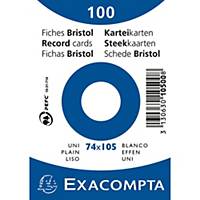 BX100 EXACOMPTA INDEXCARD A7 BLANK WH