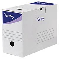 Lyreco áthelyezhető archiváló doboz, 15 cm, fehér, 20 darab/csomag