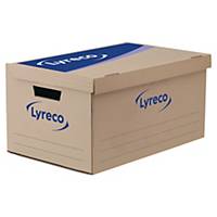 Boîte à archives Lyreco, l552 x P354 x H278 mm, marron, paq. 10 unités