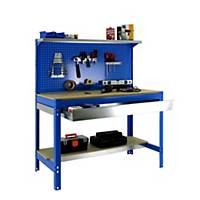 Mesa de trabajo Simonrack BT3 BOX1500 - 1440 x 1500 x 600 mm - Madera/Azul