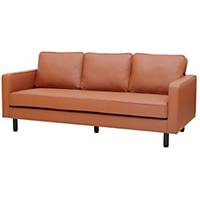 SIMMATIK L-SF-SAND-3 Leather Sofa 3 Seat Brown