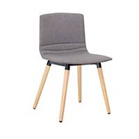 SIMMATIK L-7-04M Breakroom Chair Wooden Leg Grey