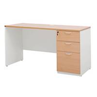 SIMMATIK L-WK120DW-3 Office Table Beech/White