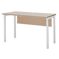 SIMMATIK โต๊ะทำงานไม้ขาเหล็ก L-TR120 สีโอ๊ค/ขาว