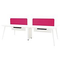 SIMMATIK L-OV140-S4 Office Table Cluster of 4 White