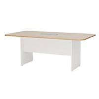 SIMMATIK โต๊ะประชุมไม้ L-MTW180 180X90X75 ซม โอ๊ค/ขาว