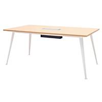 SIMMATIK โต๊ะประชุมไม้ L-MT-OV160 160X90X75 ซม โอ๊ค/ขาว