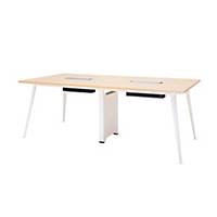 SIMMATIK โต๊ะประชุมไม้ L-MT-OV240 240X100X75 ซม โอ๊ค/ขาว