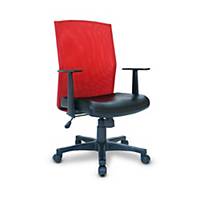 ITOKI เก้าอี้สำนักงาน MOTION หนังเทียม สีแดง/ดำ