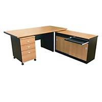 ITOKI EXC Desk Office Table Set Cherry/Black Right