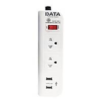 DATA WL128IM3W EXTENSION CABLE 2 SOCKETS 1 SWITCHES 3 METERS WITH 2 USB WHITE