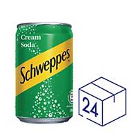Schweppes 玉泉 忌廉味汽水 (迷你罐) 200毫升 - 24罐裝